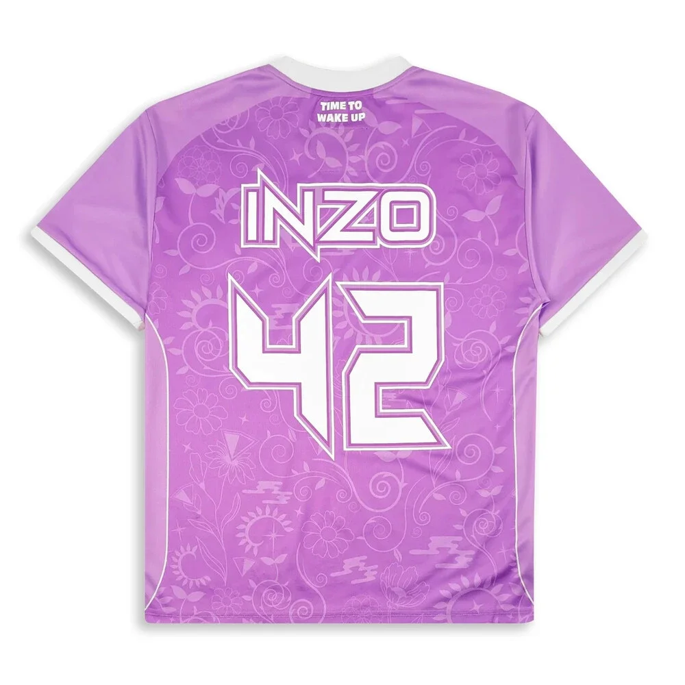 Inzo Floral Void Wake Up Soccer jersey EDM rave Size XXL XXXLarge 3XL Purple